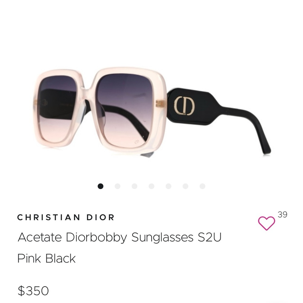 Christian Dior Diorbobby Sunglasses S2U Pink Black sunglasses